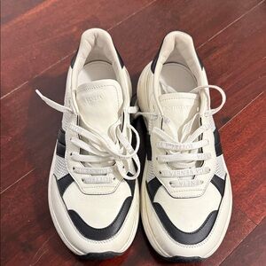 Bottega Veneta Cream and Black Sneakers